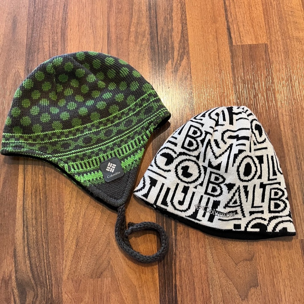 Columbia Youth Knit Winter Hat Beanie Lot Thermal Omni Heat Insulated One Size